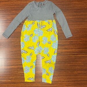 Tea Collection Girls cotton mixed print romper size 18/24 months EUC